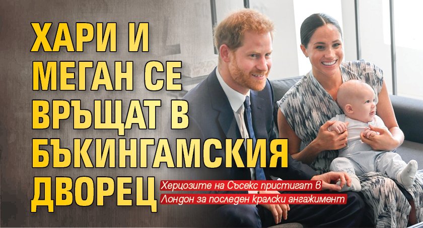 Принц Хари и Меган Маркъл ще се завърнат в двореца