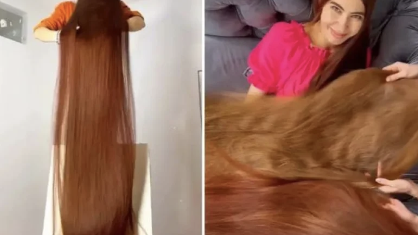 Алия има най дългата коса в света По точно дължината