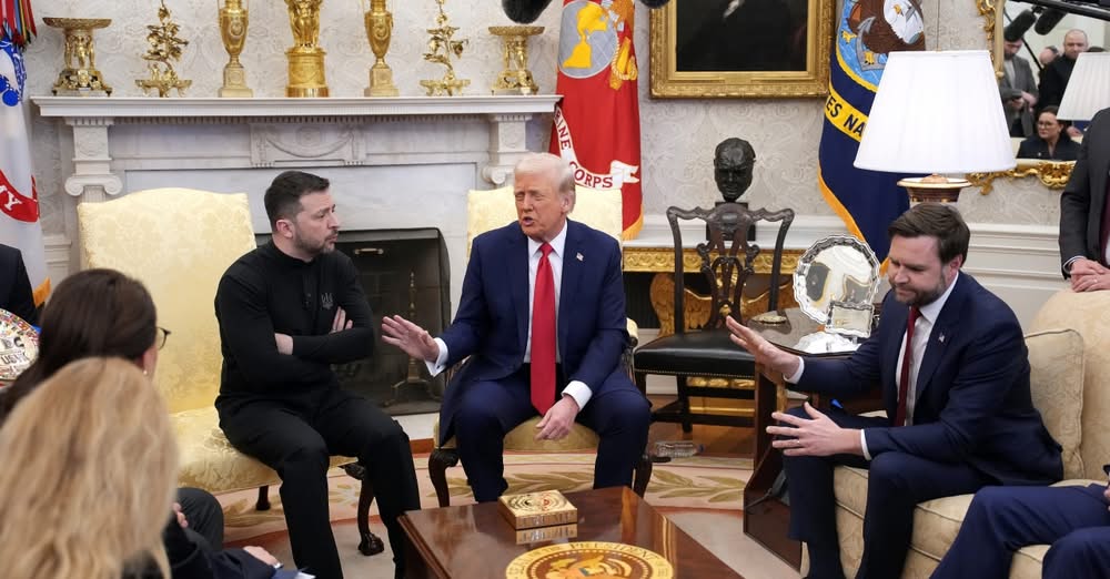 Президентът на Украйна президентът на САЩ и вицепрезидентът на