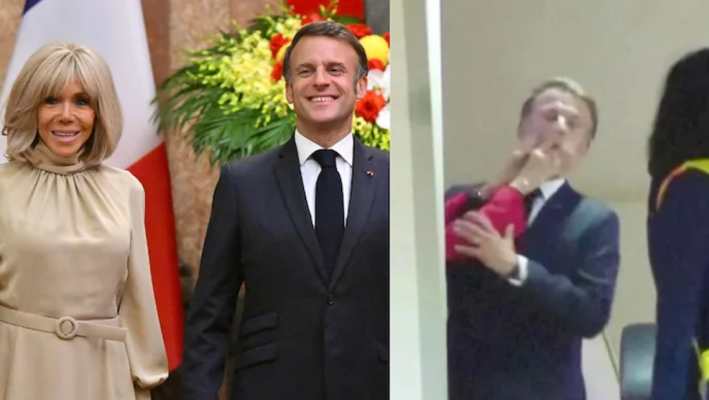 Френският президент Еманюел Макрон заяви че популярното видео на което изглежда