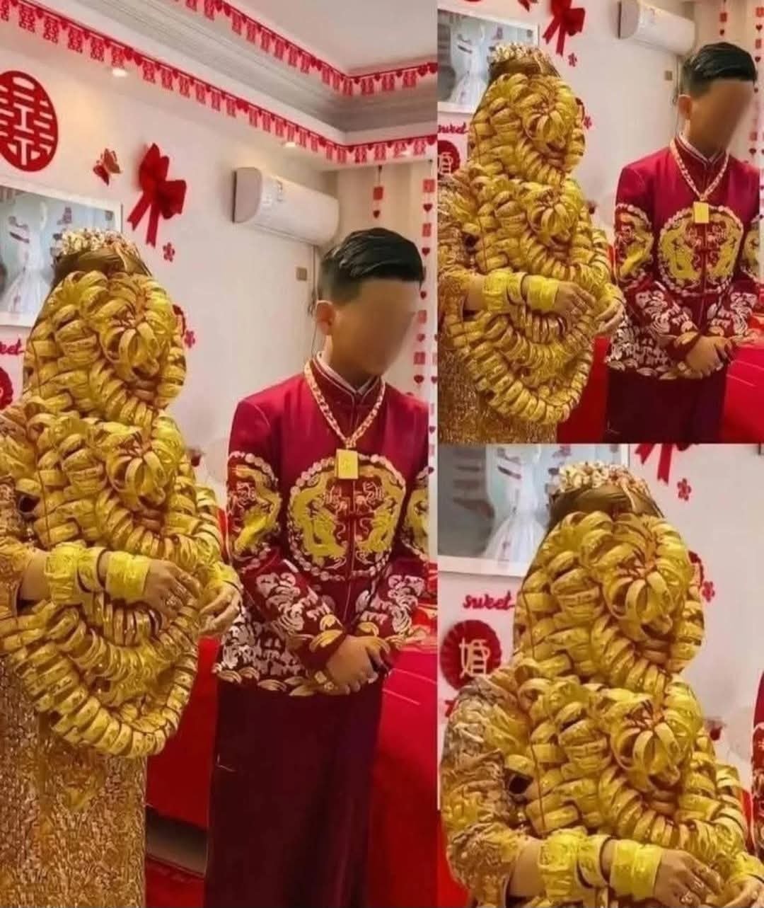 Истински сватбен спектакъл се разигра в Китай където семейство от