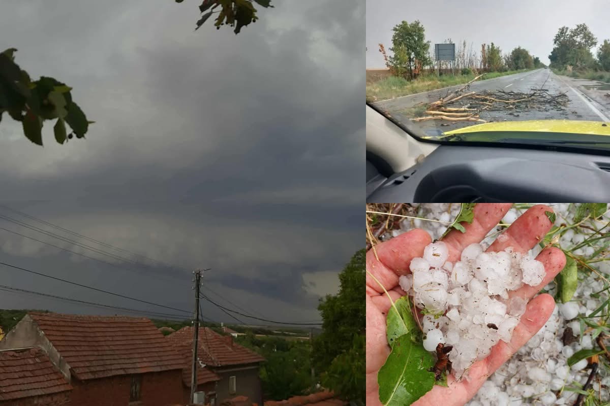 Днес следобед небето се разтвори над България – мощни бури