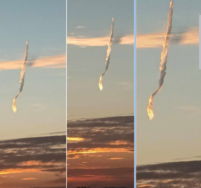 Небето над Пловдив… Прилича сякаш е изстреляна балистична ракета но