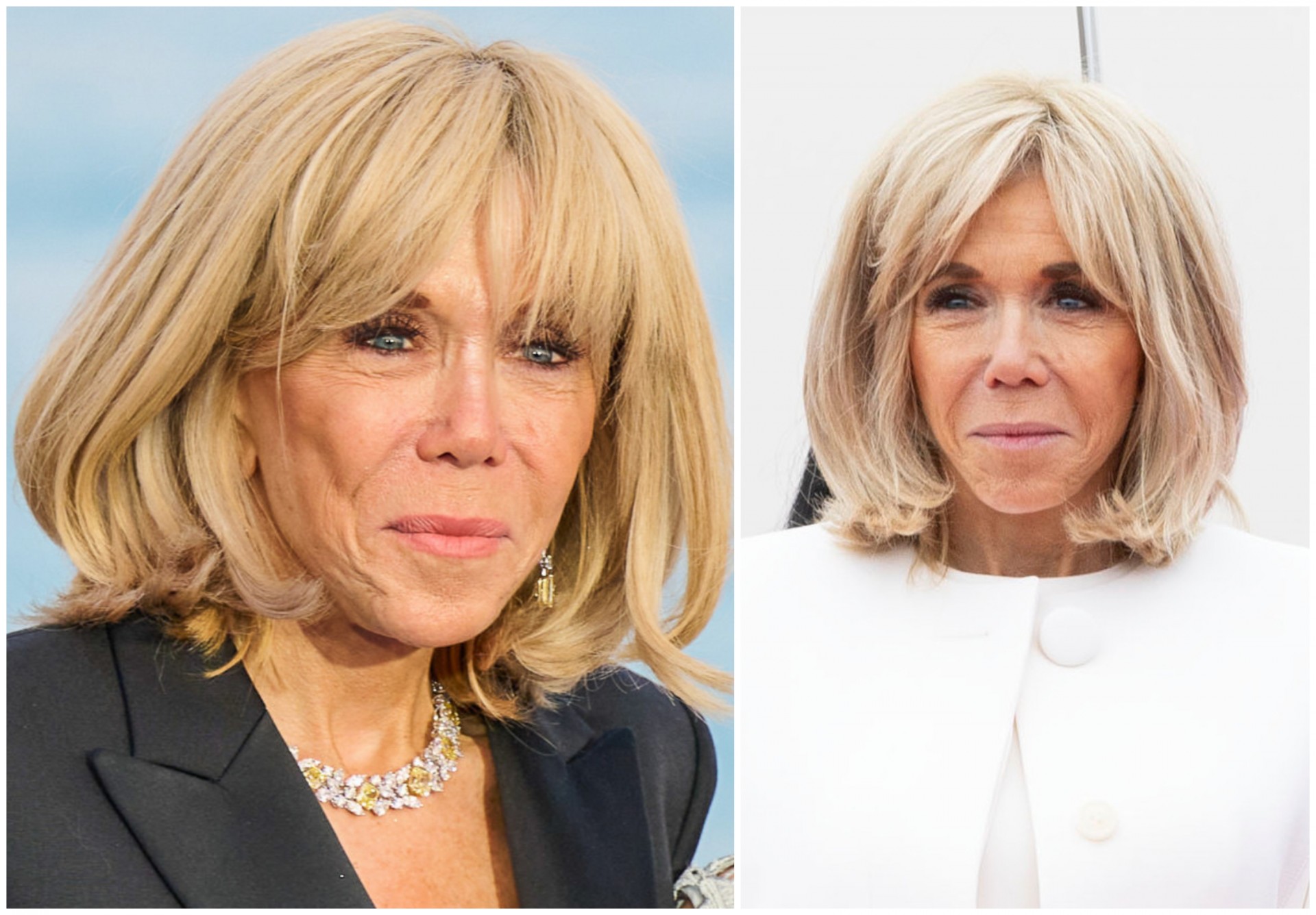 Френският президент Еманюел Макрон 47 и съпругата му Брижит Макрон