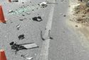 Илюстративна снимка на отломки по пътя след катастрофа